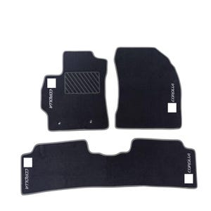 Toyota Corolla 2007/2012 geborduurde vloermattenset - grijs gestikt zwart tapijt