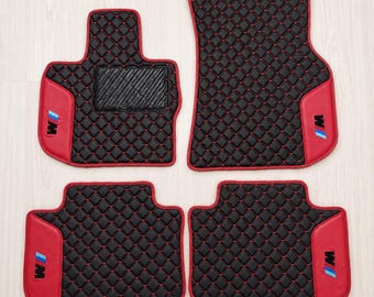 BMW Floor Mats, Custom Leather Interior Set, 4-Piece Luxury Upgrade