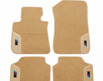 Alfombrillas beige para BMW, alfombra interior personalizada