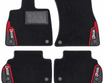 Custom Carpet Floor Mats for Audi Q5 Q2-Q8, Embroidered Logo Design