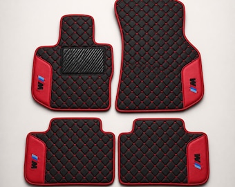 BMW Floor Mats, Custom Leather Interior Set, 4-Piece Luxury Upgrade