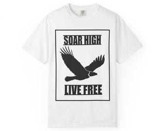 T-shirt unisexe Freedom teint en pièce : coton doux filé à l'anneau