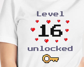 16th Birthday Girl t-shirt, Daughter 16th birthday shirt, Granddaughter birthday idea, super comfy & great fit!