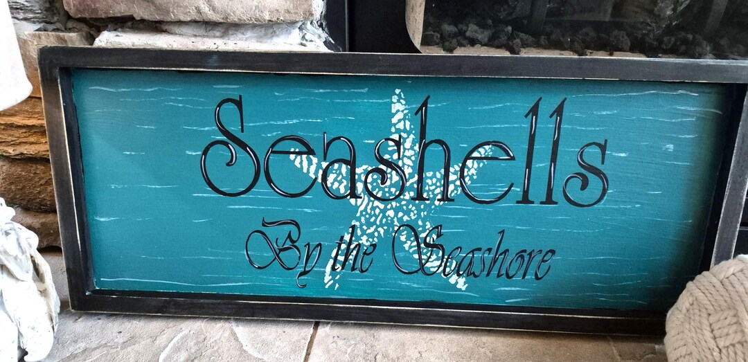 Seashell Shop Sign Seashells by the Seashore Beach/coastal Sign - Etsy