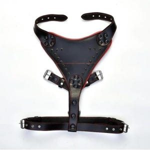 Personalized Leather Dog Harness,Big Breed Dog,Heavy Duty ,Big Dog Vest ,Harness with Name  XL-3XL