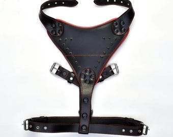 Personalized Leather Dog Harness,Big Breed Dog,Heavy Duty ,Big Dog Vest ,Harness with Name  XL-3XL