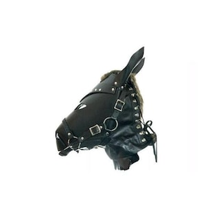 Personalized Leather Horse Mask: Custom Handmade Napa Leather