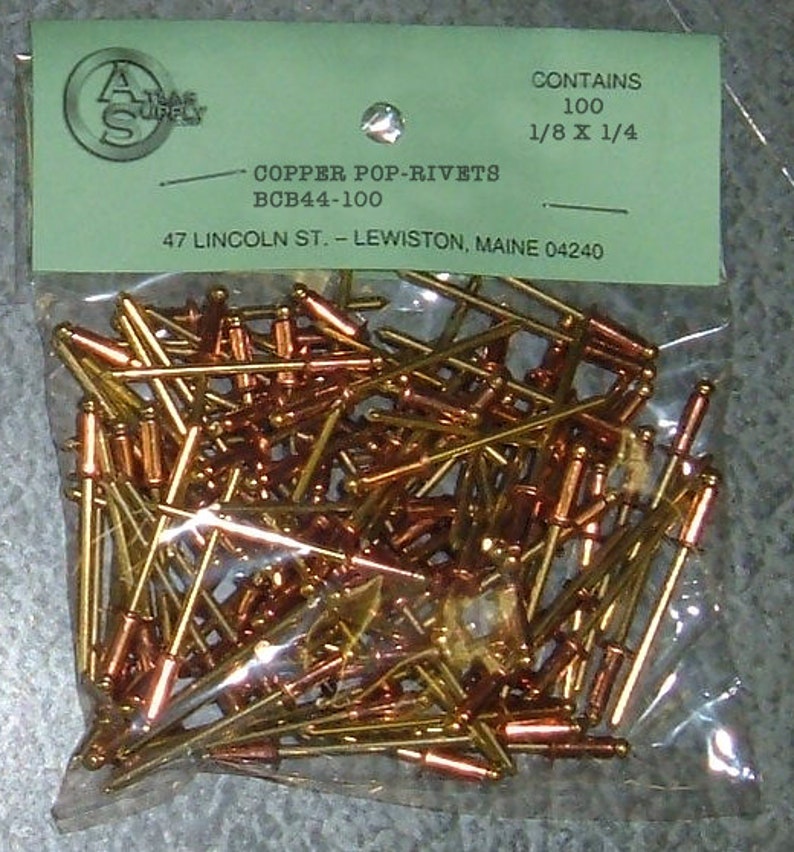 100 Copper Rivets Copper Pop Rivets Coper and Brass Rivets Etsy