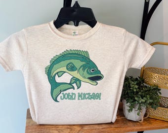 Custom Bass Fish Shirt, Fishing Shirt for Child, Shirt For Baby Boy, Bubble For Baby, Toddler Shirt