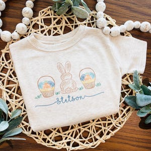 Boy Easter Shirt, Custom Name Bunny, Boy Girl Easter Shirt, Cute Boy Easter T, Toddler Easter Shirt, Personalized Easter Bubble