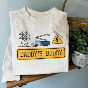 Lineman Trio Daddy’s Buddy Sublimation Baby Shirt, Laughing Giraffe Tee, Custom Kids T shirt