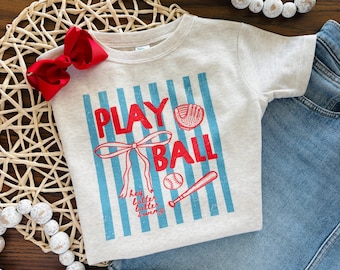 Preppy Baseball Play Ball, Girls Stripes Play Ball, Girls Hey Batter Swing, Baseball Bubble, Girls Baseball T, Shirt for Kids, Baby onesie