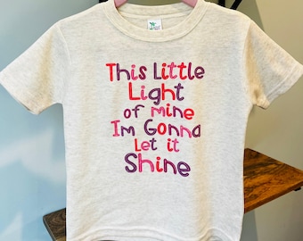 This Little Light Shirt for girls, Kids Christian Tee, Toddler Faith Shirt for Girls, Baby Christian Outfit, Pink Kids Shirt, Youth Shirt