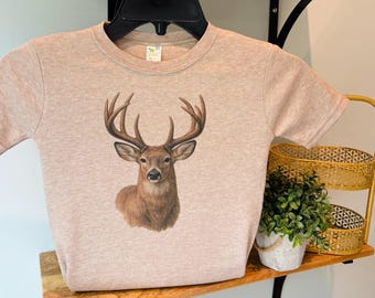 Deer Shirt for Boys, Hunting Shirt for Boys, Baby Fall Outfit, Cute Kids Shirt, Youth Fall T, Custom Kids T shirt