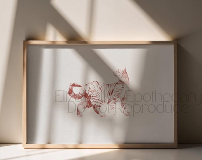 Vintage Cat Print: Dark Academia Wall Art (Digital Download)