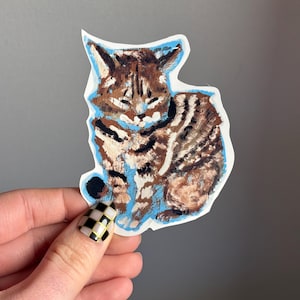 Tabby Cat Vinyl waterproof stickers
