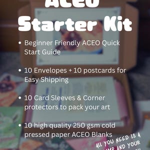 ACEO starter kit. Everything to make,  package & ship your mini art, ACEOs, and ATC