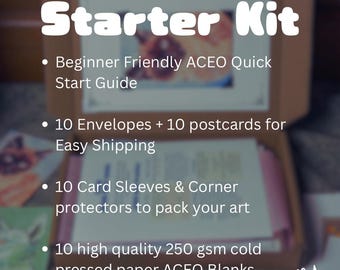ACEO starter kit. Everything to make,  package & ship your mini art, ACEOs, and ATC