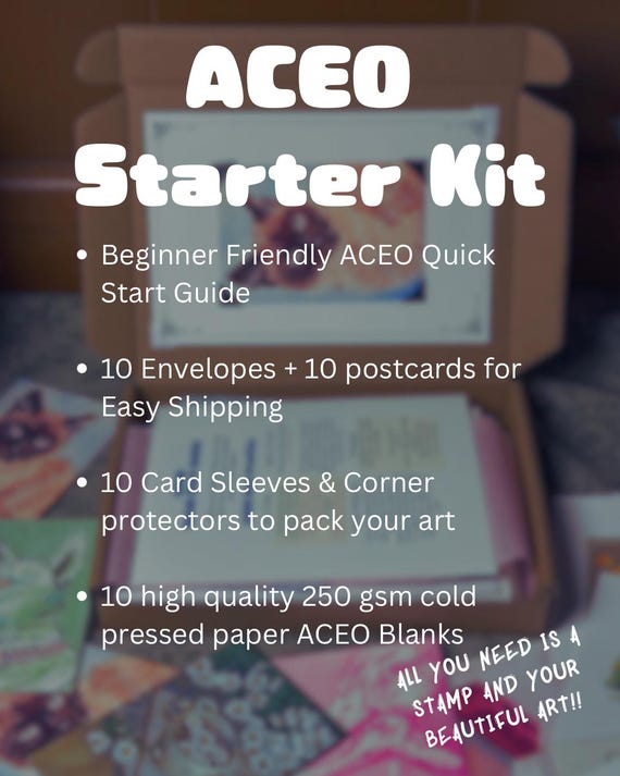 ACEO starter kit. Everything to make,  package & ship your mini art, ACEOs, and ATC