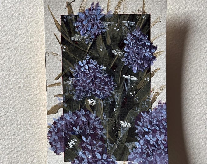 ACEO flowers by Lizz PRINT of original painting in acrylic