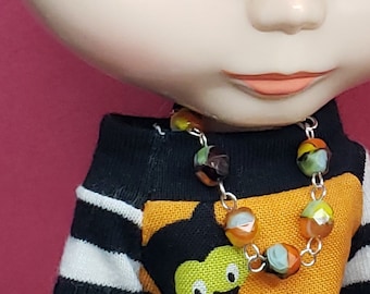 Blythe Doll Necklace: Czech Glass Bead Jewelry [B312]