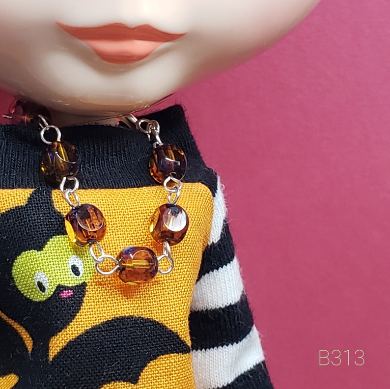 Blythe doll jewelry doll jewellery necklace made for dolls Czech glass bead necklace B313 image 1