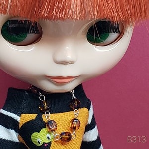 Blythe doll jewelry doll jewellery necklace made for dolls Czech glass bead necklace B313 image 2