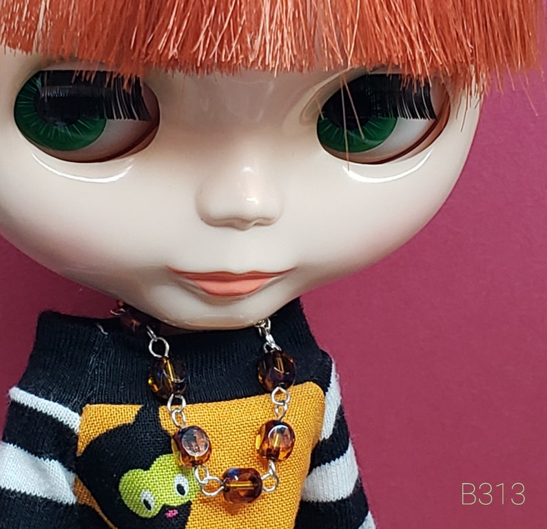 Blythe doll jewelry doll jewellery necklace made for dolls Czech glass bead necklace B313 image 2