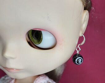 Blythe doll jewelry | doll jewellery you can share | earrings | eight ball drops [B324]