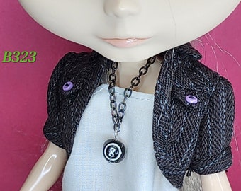 Blythe doll jewelry | doll jewellery | necklace made for dolls | eight ball necklace | two sizes to choose from [B323]