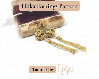 Beaded Earring Pattern – DiamonDuo Bead Tutorial (PDF Download)