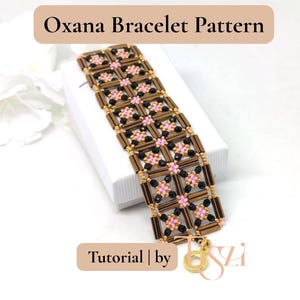 Patrón para pulsera de cuentas, tutorial de Oxana, cuentas tubulares (instrucciones en PDF)