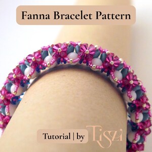 Fanna Bracelet Beading Pattern - Elegant Scalloped Design with Crescent & Pinch Beads - PDF Tutorial - Tiszi® Tutorial image 4
