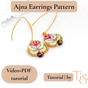 Ajna Ohrringe Perlenmuster | Video Anleitung + PDF | Florales Design mit Arcos & StormDuo Perlen