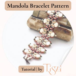 Mandola Beaded Bracelet Pattern - StormDuo, Ginko & SuperDuo Bead Tutorial - PDF Download - Tiszi® Tutorial