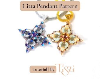 Citta Beaded Pendant Pattern - Arcos & Kheops par Puca Tutorial - PDF Download - Tiszi® Tutorial