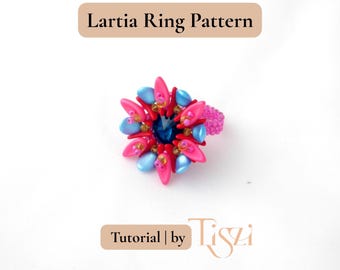 Modèle Lartia - Motif perles piment, croissant et pétale - Tutoriel perles PDF - Tutoriel Tiszi®