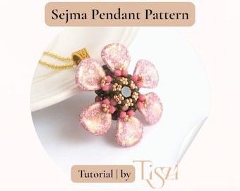 Sejma Perlenanhänger Muster - Rose Petal & Chaton Design - PDF Anleitung - Tiszi® Anleitung