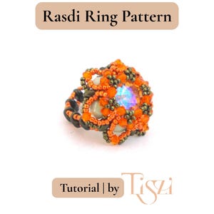 ラスディビーズリングパターン - SuperDuo & Rivoli フローラルデザイン - PDFチュートリアル - Tiszi®チュートリアル 画像 5