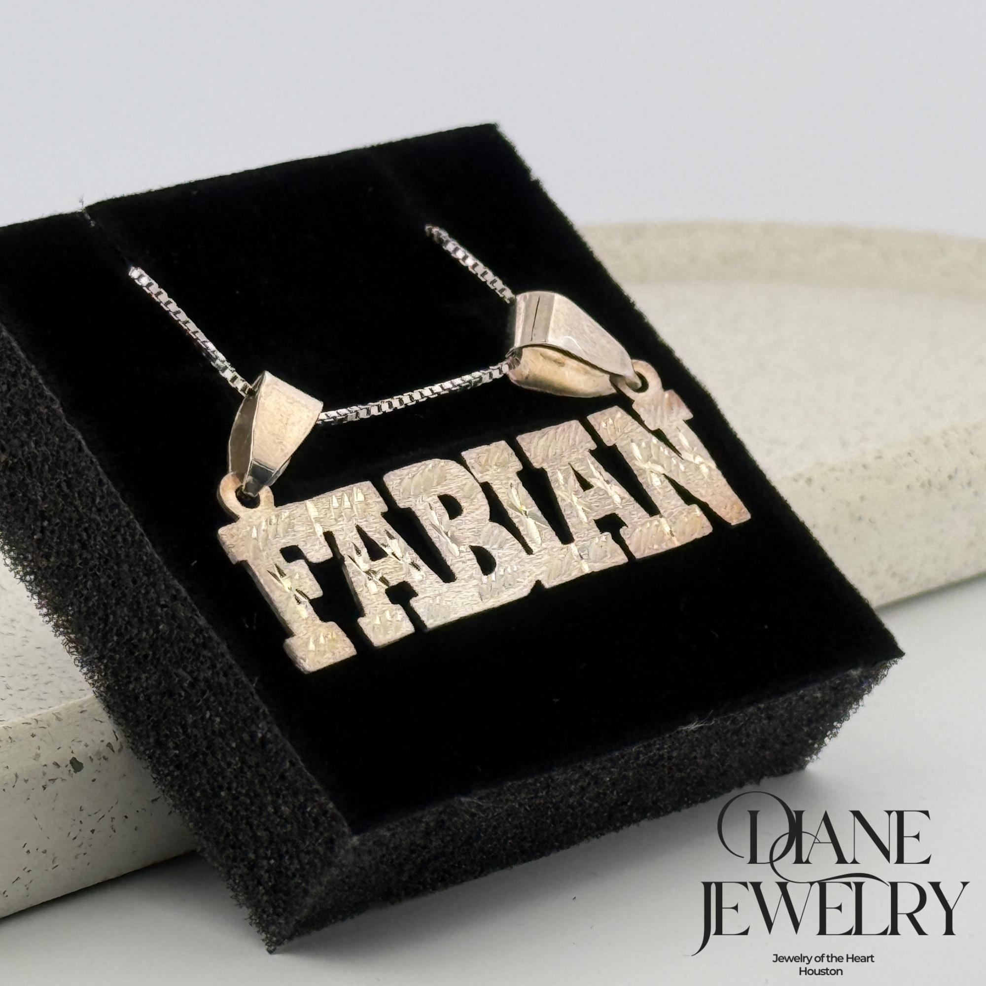 Personalized Sterling Silver Nameplate Necklace - Custom Mens Jewelry…