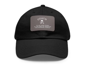 Trendy Dad Hat with Leather Patch - Edgy Fashion Accessory for Casual Wear, Gift for Him, Outdoor Activities, Summer Vibes, Cool Contrast