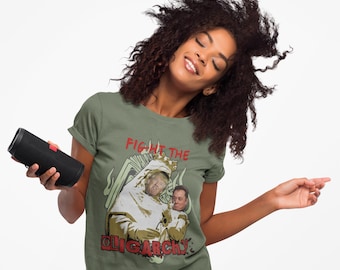 Fight the Oligarchy Unisex Tee - Casual Activist Shirt, Streetwear, Political Statement, Gift for Change Makers, Comfy Everyday Wear