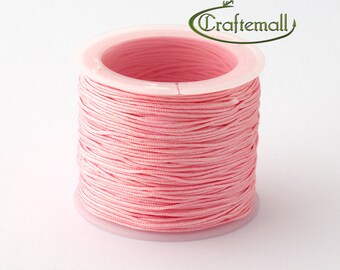 Pink nylon cord - 1mm nylon cord - 1 roll (35meters) NS018-9
