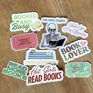 book sticker pack | book stickers for kindle | bookish merch | kindle stickers | gifts for readers