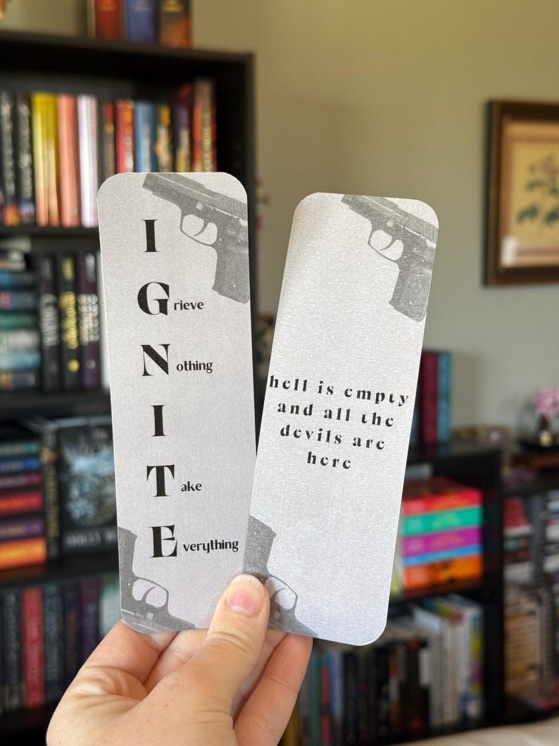 Shatter Me Inspired Bookmark | Aaron Warner’s Tattoos Bookmark ...