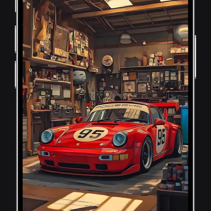 Vintage Porsche Wallpaper - Etsy