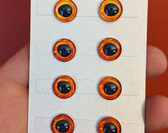 Pack #10 - 4 pairs (8 eyes), available in 8mm, 10mm, 12mm or 15mm Diameter