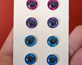 Pack #4 - 4 pairs (8 eyes), available in 8mm, 10mm, 12mm or 15mm Diameter