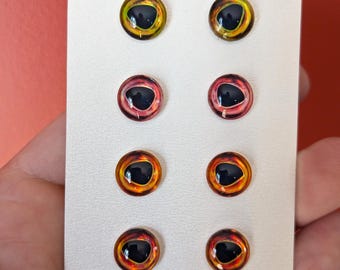 Pack #6 - 4 pairs (8 eyes), available in 8mm, 10mm, 12mm or 15mm Diameter