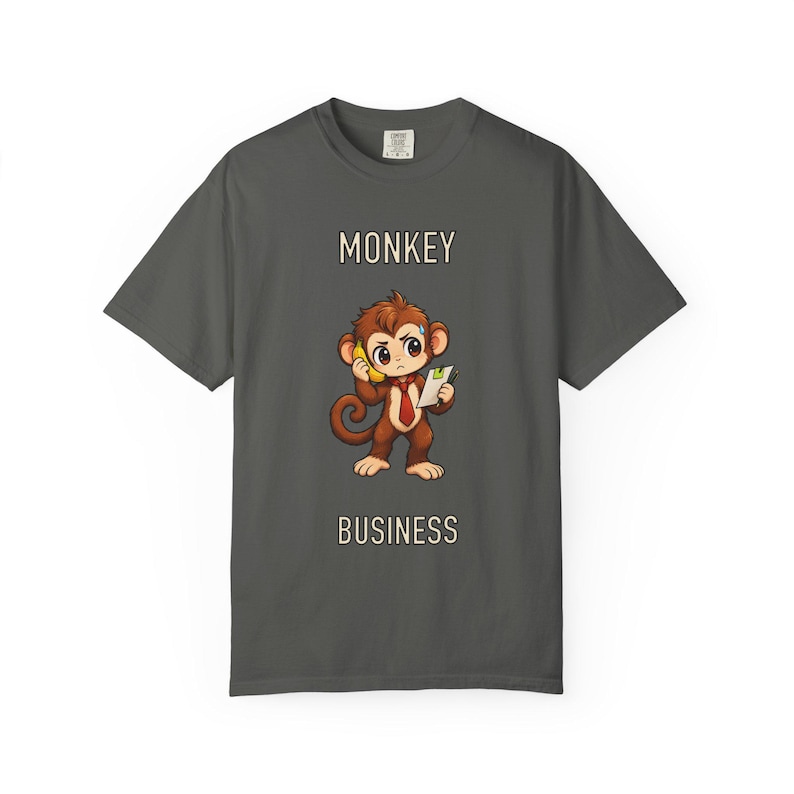 Monkey Business Comfort Colors Graphic T-Shirt image 1